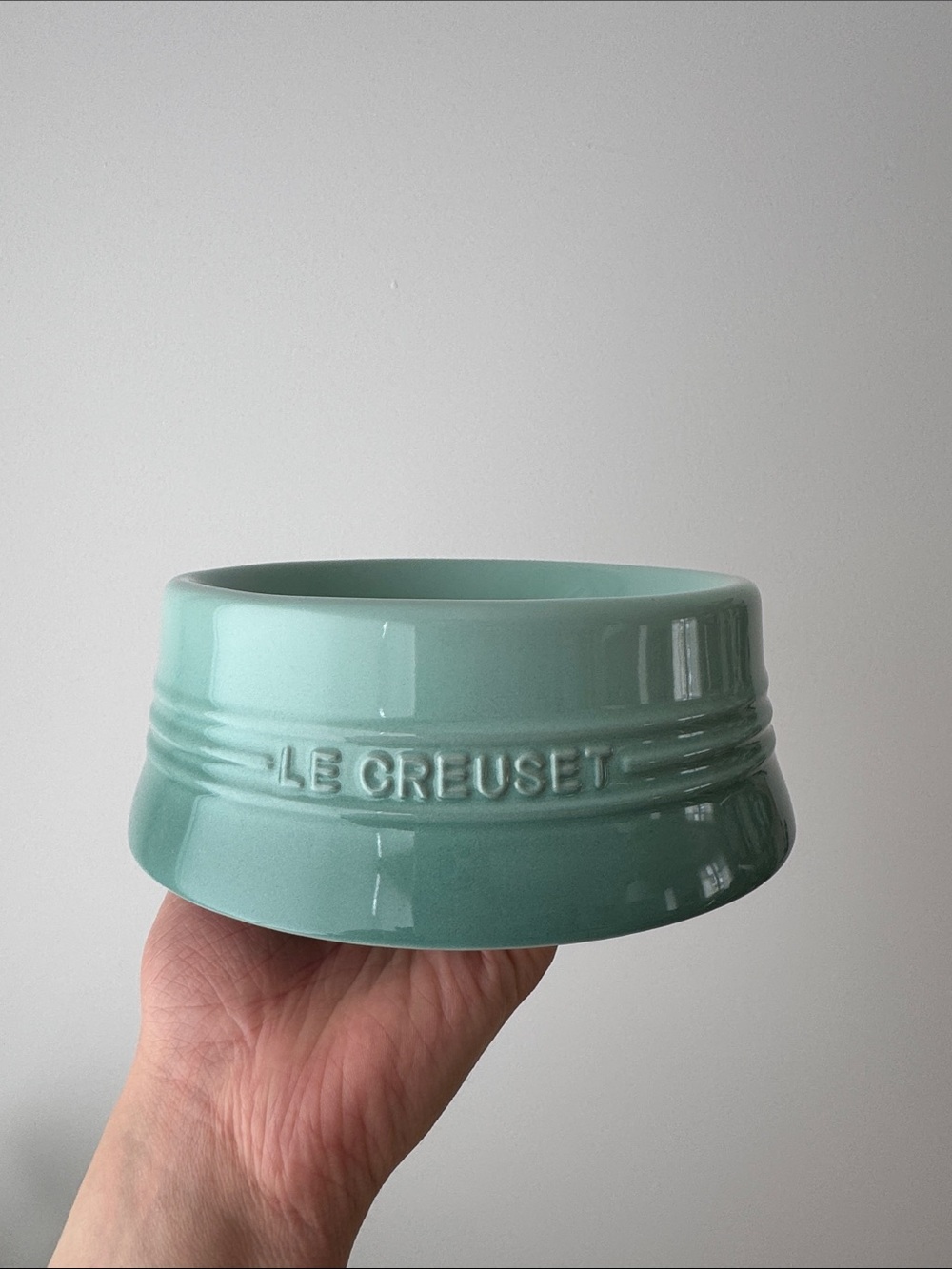 Le Creuset Aqua Green Stoneware Pet Bowl